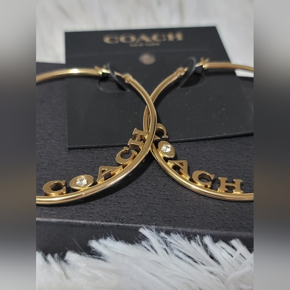 COACH Hoop Earrings NWT - Picture 2 of 3